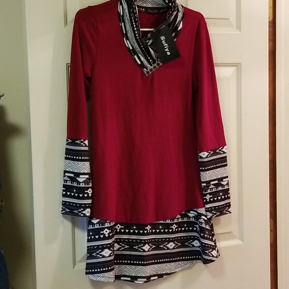 Burgundy Tunic Top